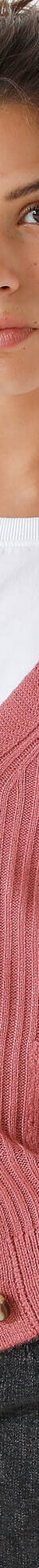Gilet col V, maille côtelée (terracotta) Gilet col V, maille côtelée (terracotta)